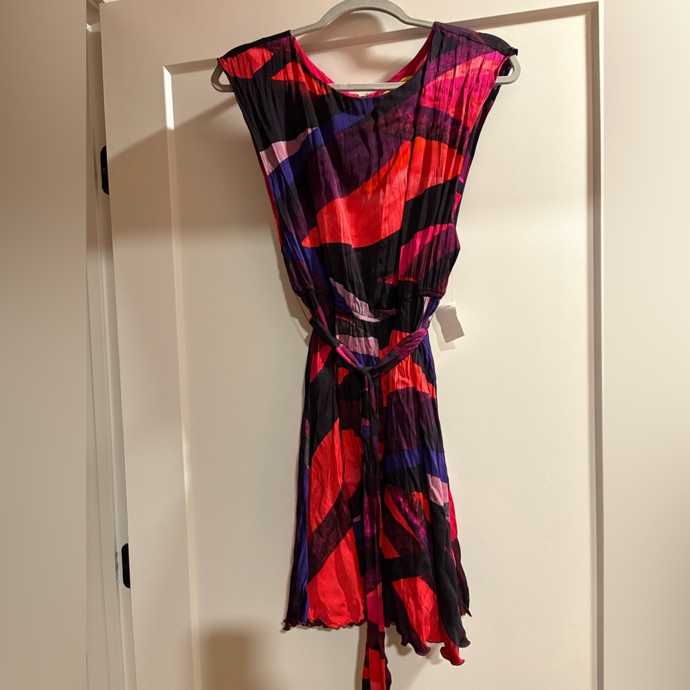 Alice & Olivia Silk Abstract Multi-Color Dress S